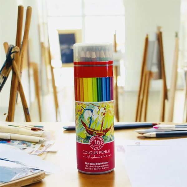 مداد 36 رنگ اریا لوله ای